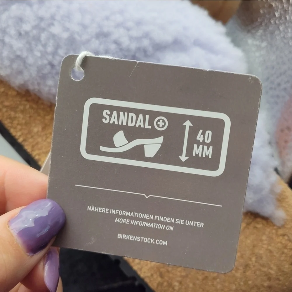 NWT BIRKENSTOCK NAMIKA TEDDY WEDGE IN LILAC EU 38 $170 - Picture 11 of 13